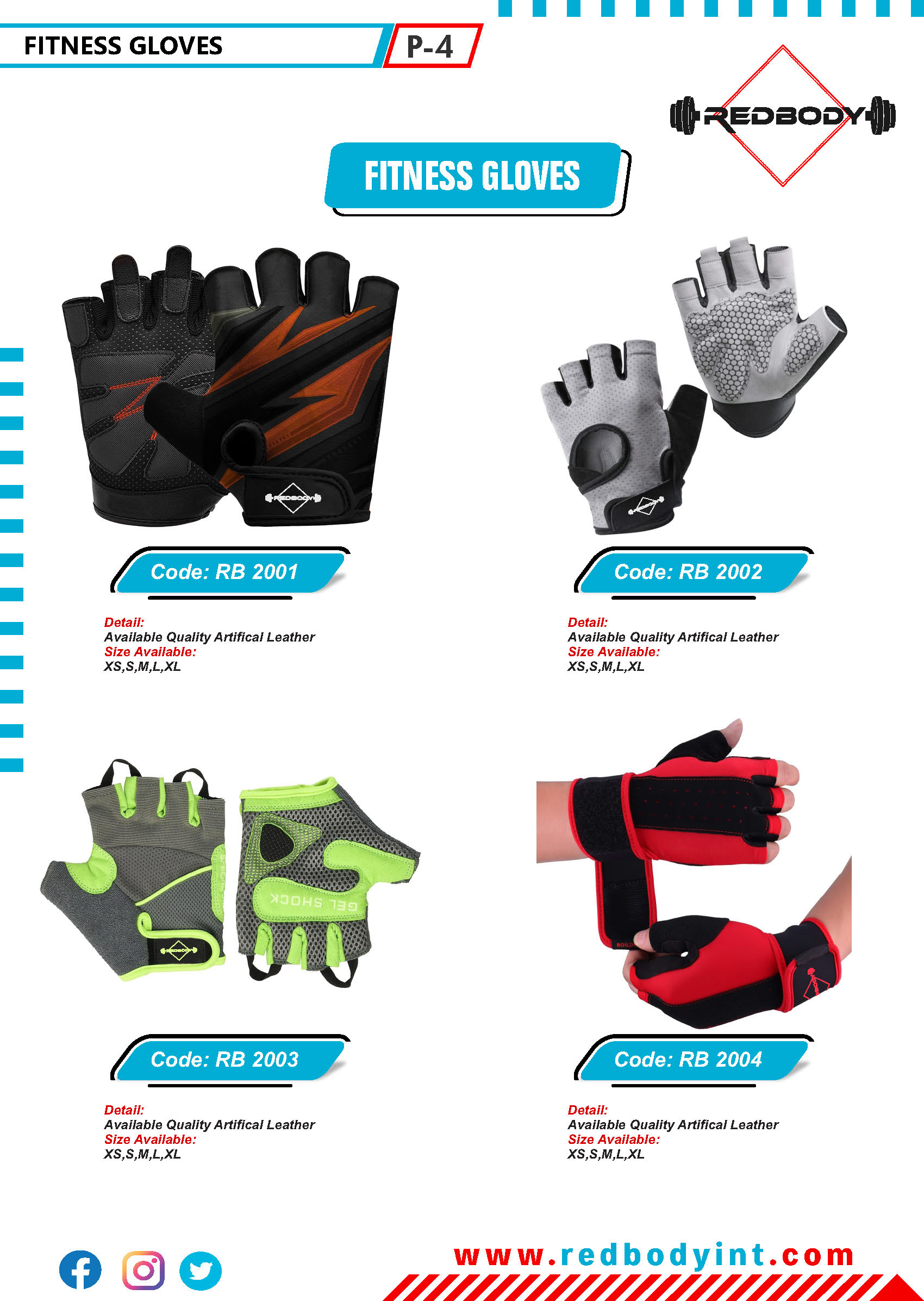 red-body-catalog_Page_004 Fitness Gloves - Image 1