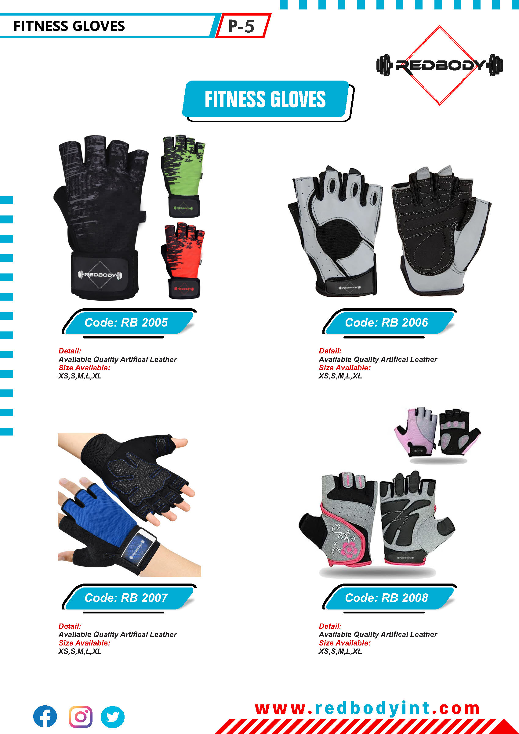 red-body-catalog_Page_005 Fitness Gloves - Image 1