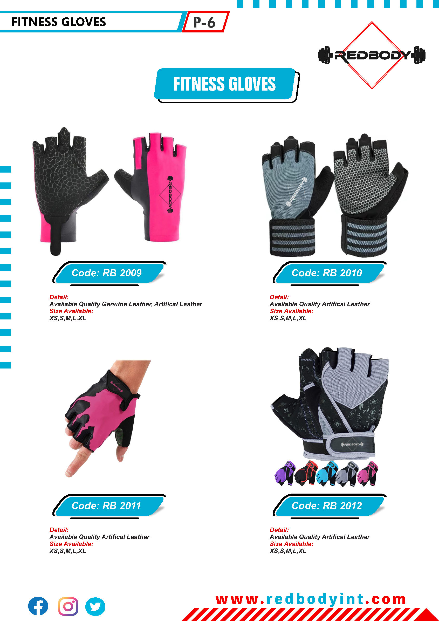 red-body-catalog_Page_006 Fitness Gloves - Image 1