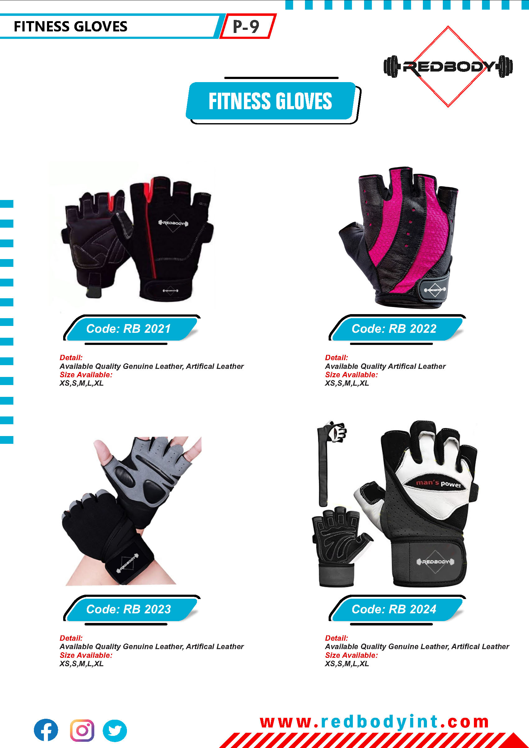 red-body-catalog_Page_009 Fitness Gloves - Image 1