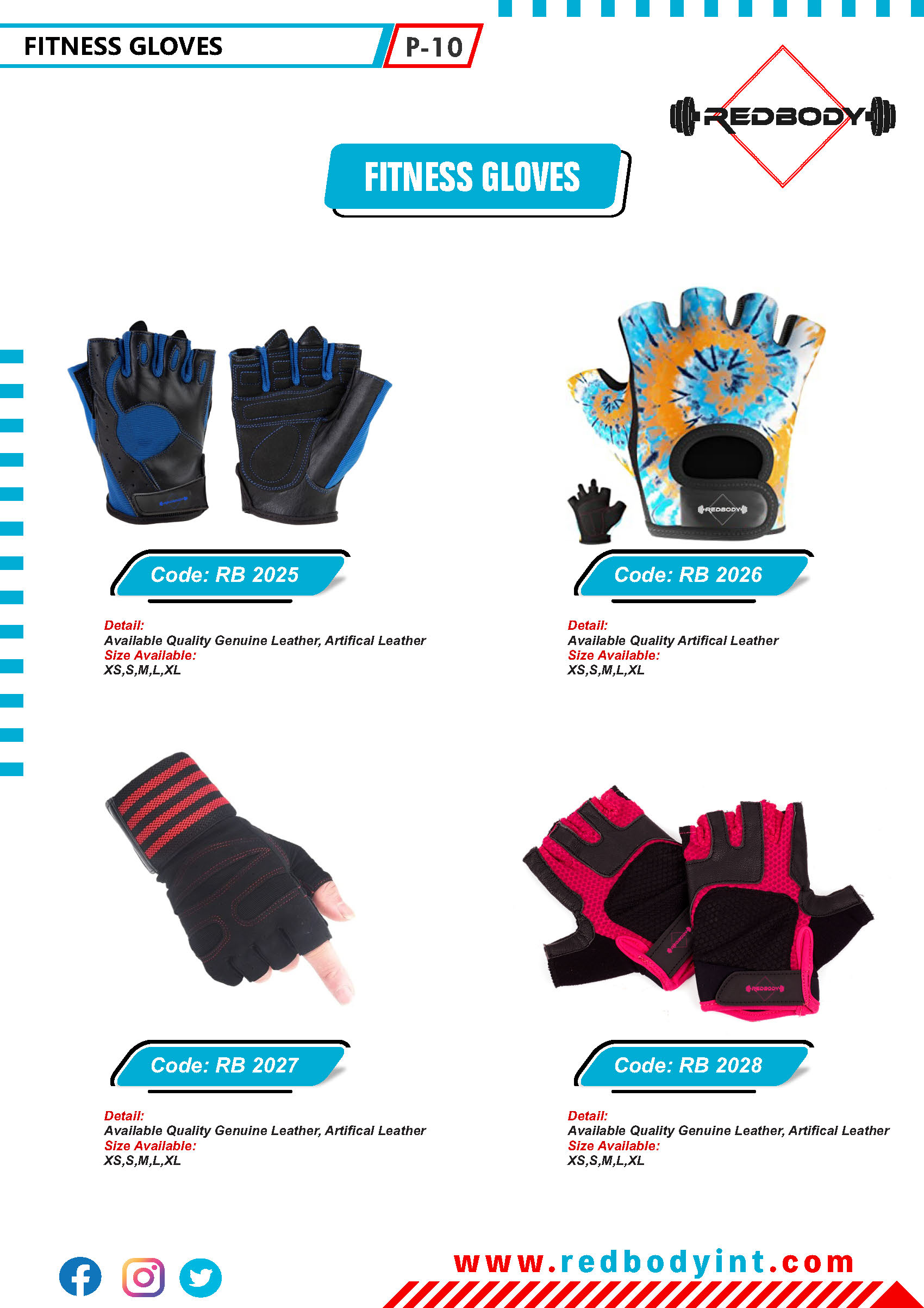 red-body-catalog_Page_010 Fitness Gloves - Image 1
