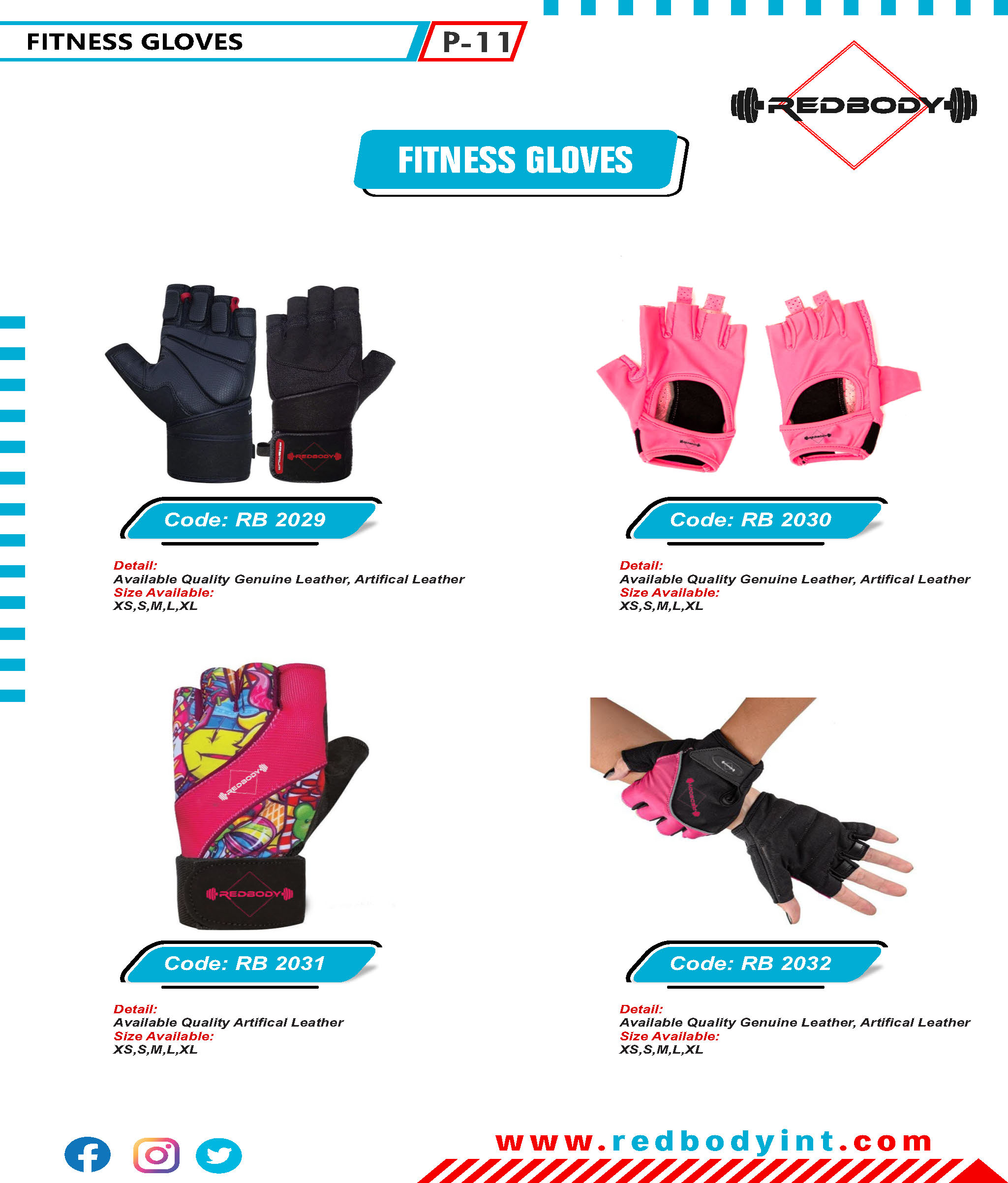 red-body-catalog_Page_011 Fitness Gloves - Image 1