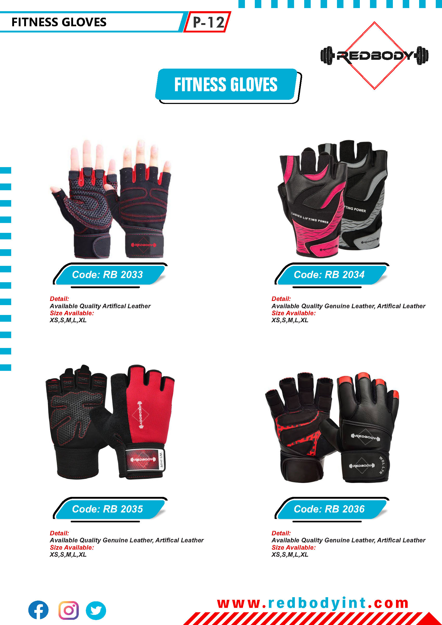 red-body-catalog_Page_012 Fitness Gloves - Image 1