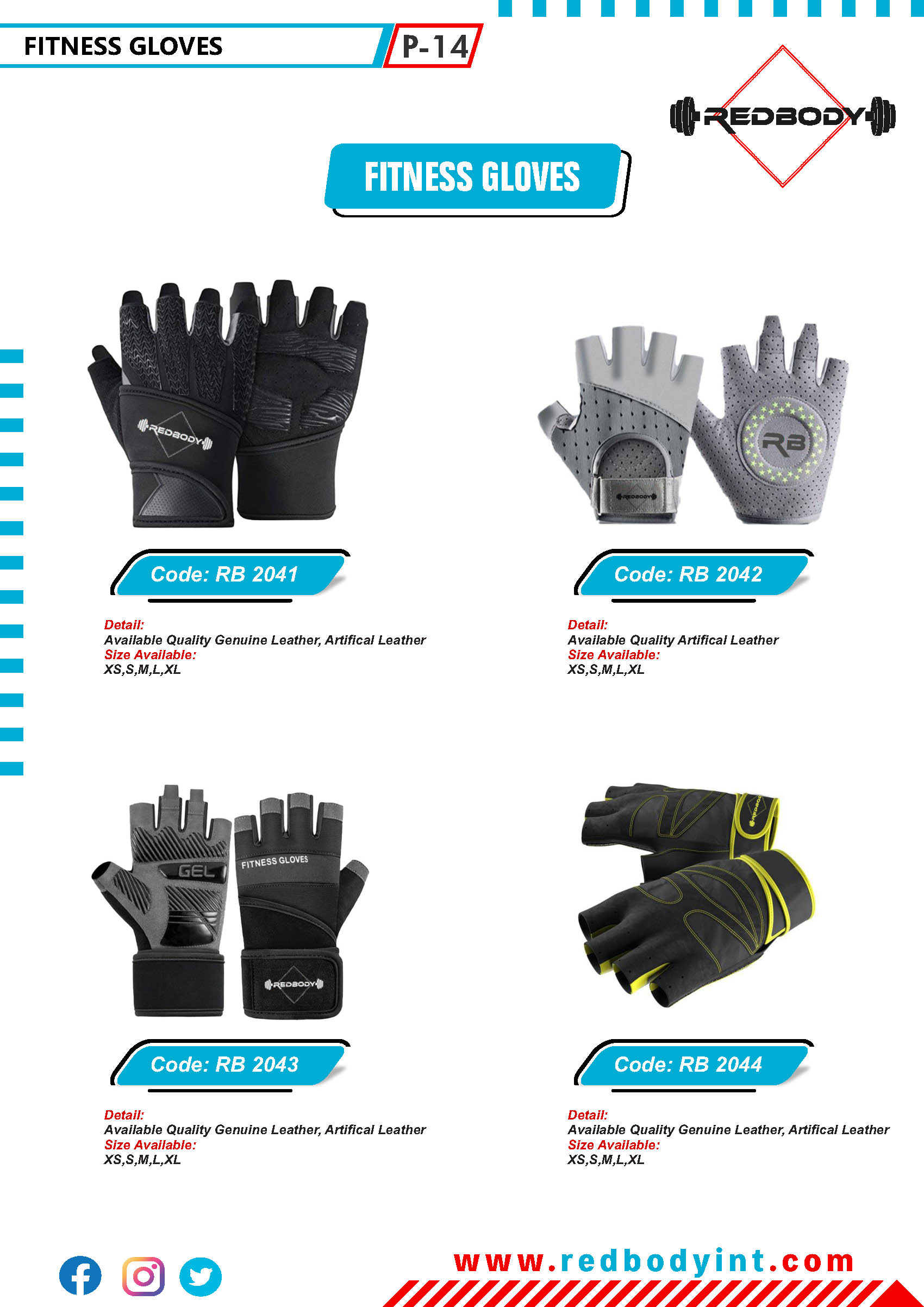 red-body-catalog_Page_014 Fitness Gloves - Image 1