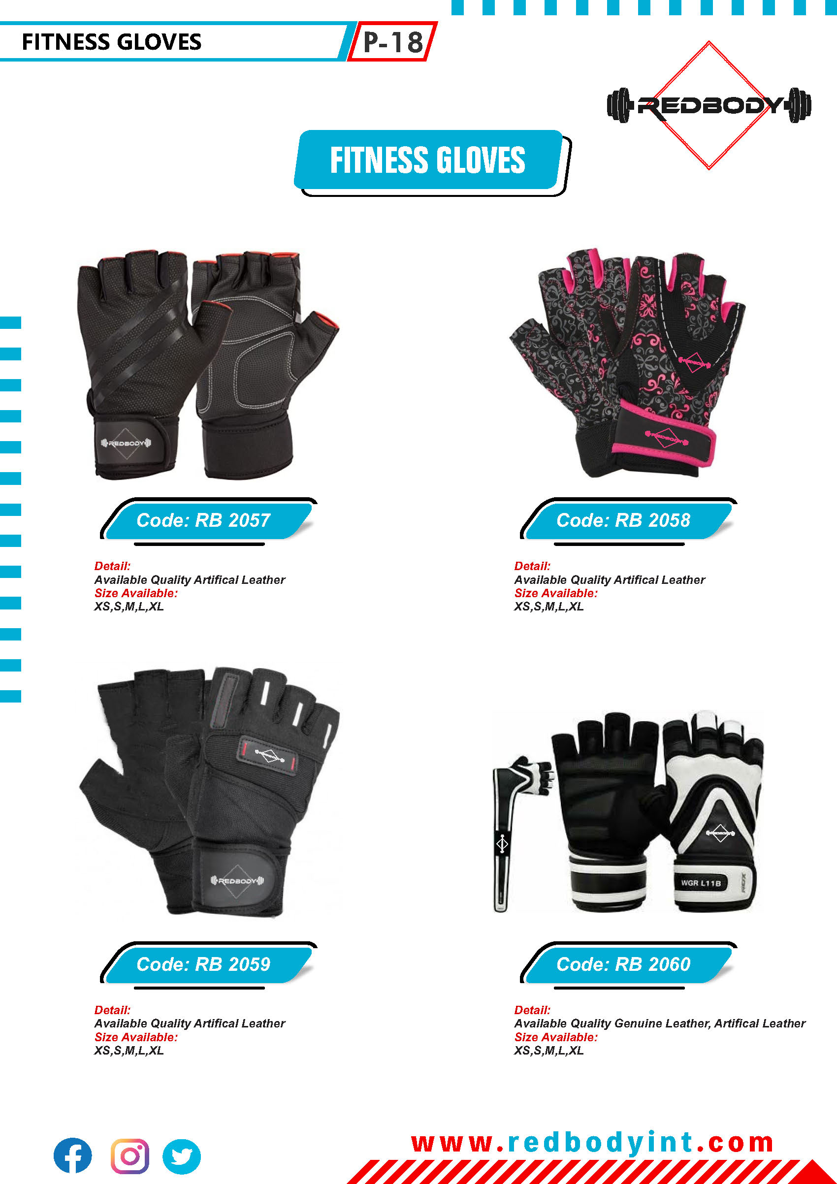 red-body-catalog_Page_018 Fitness Gloves - Image 1