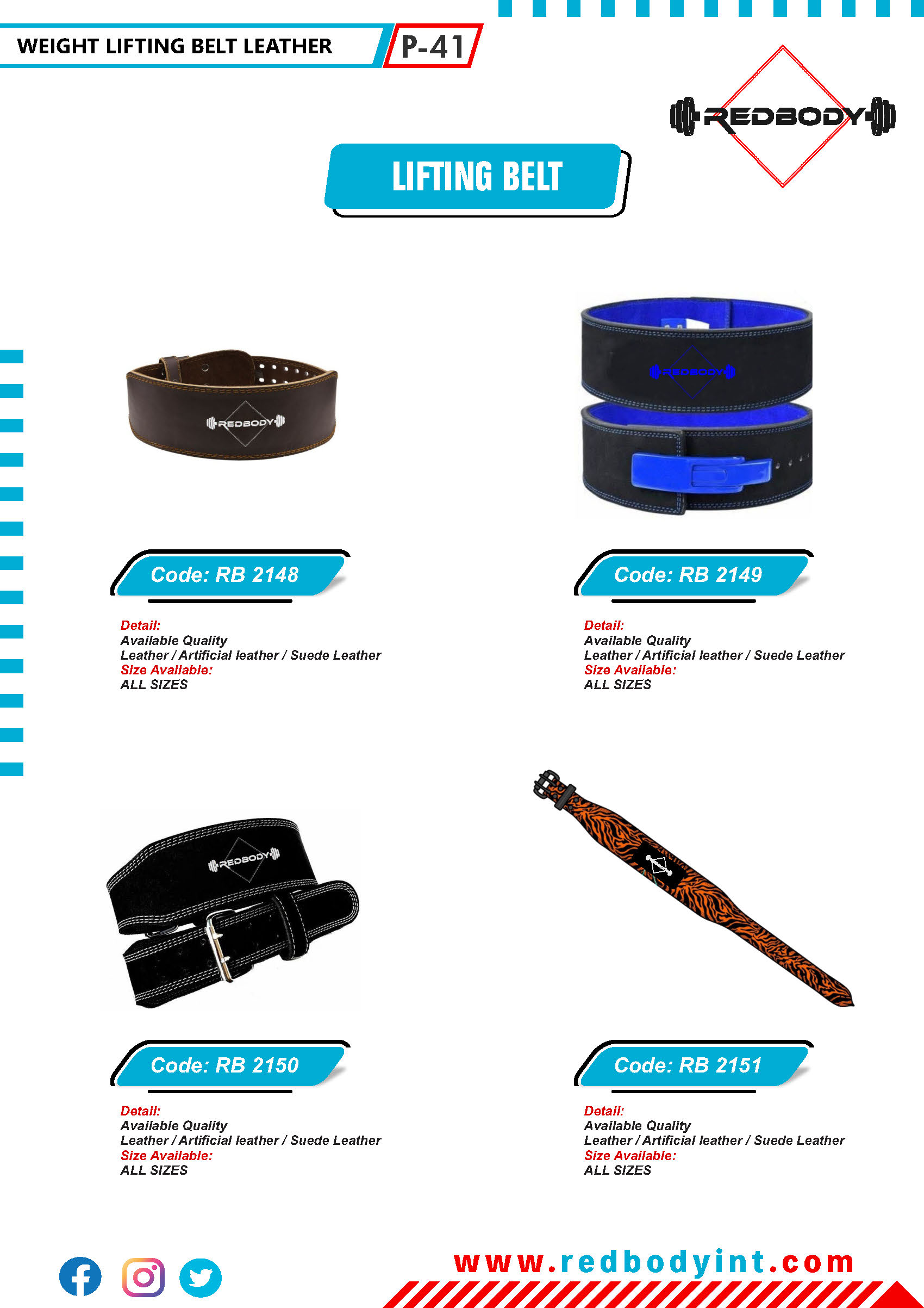 red-body-catalog_Page_041 Lifting Belts - Image 1