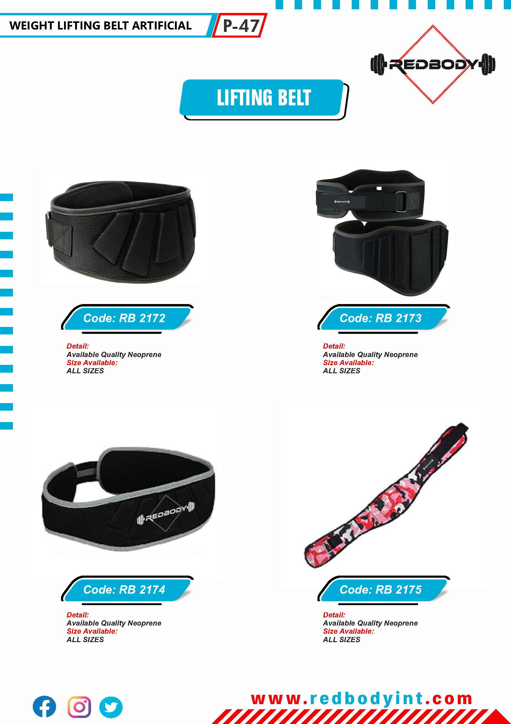 red-body-catalog_Page_047 Lifting Belts - Image 1