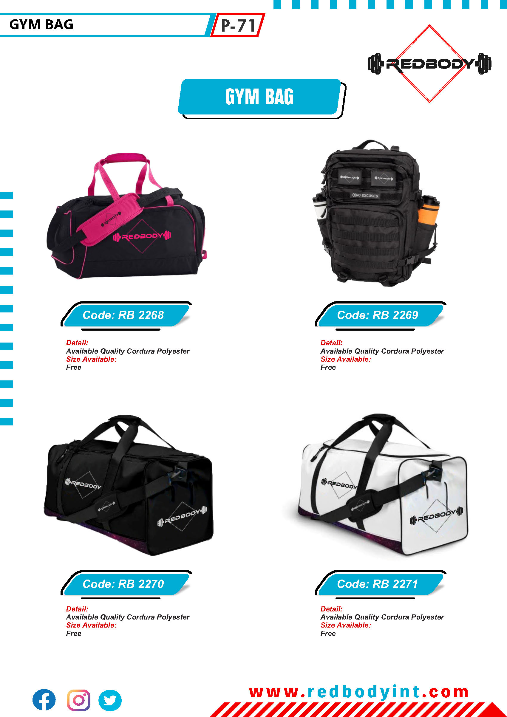 red-body-catalog_Page_071 Gym Bags - Image 1