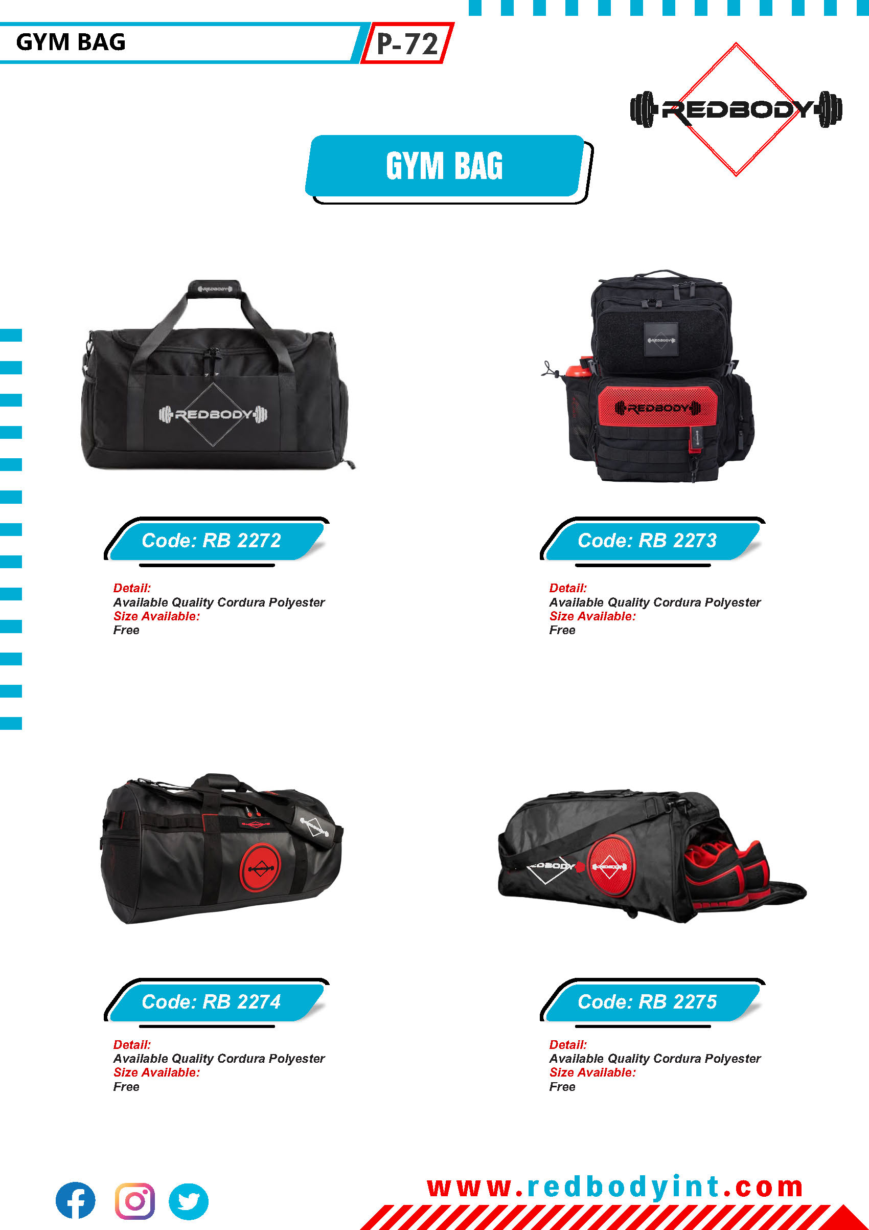 red-body-catalog_Page_072 Gym Bags - Image 1
