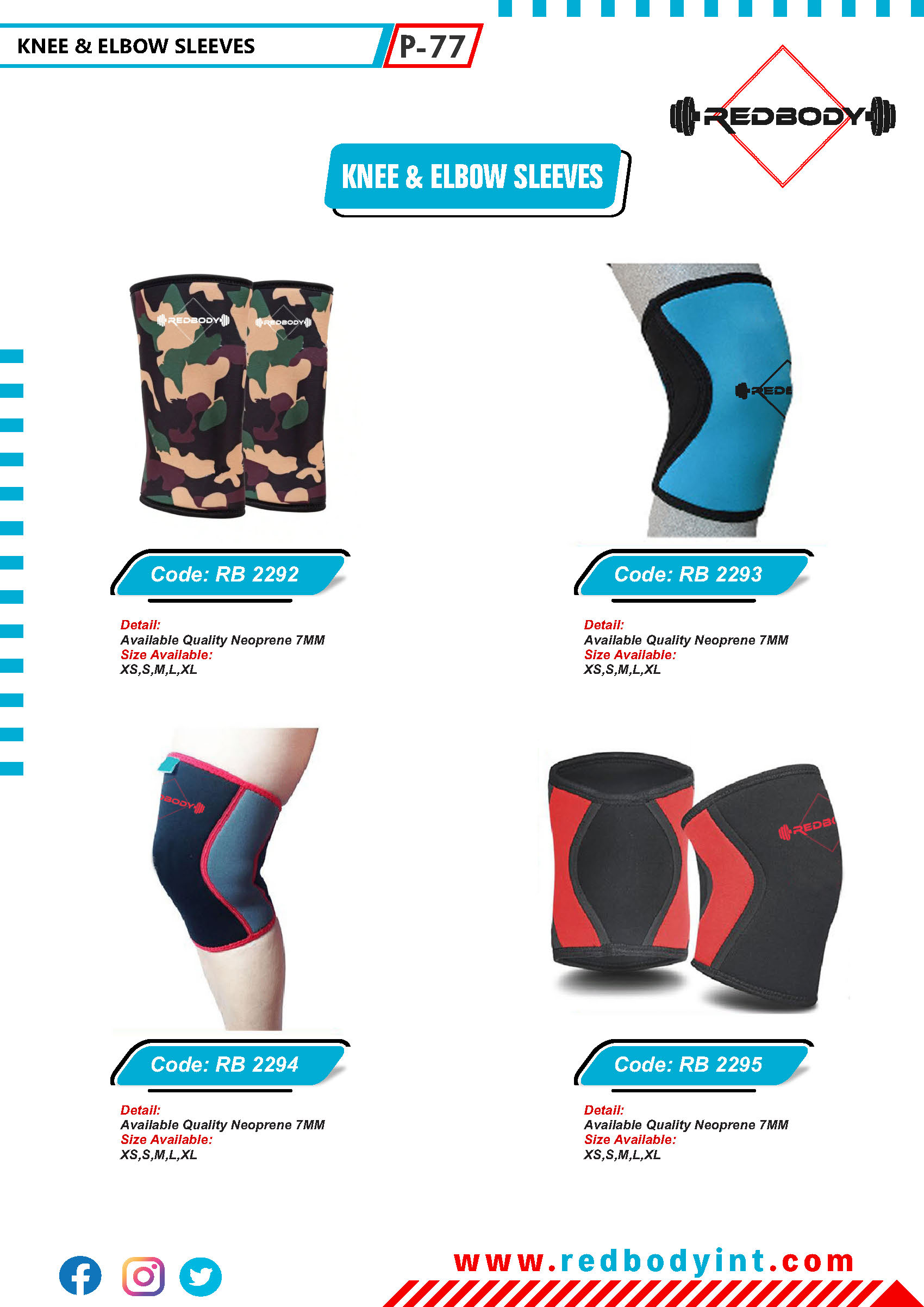 red-body-catalog_Page_077 Knee & Elbow Sleeves - Image 1