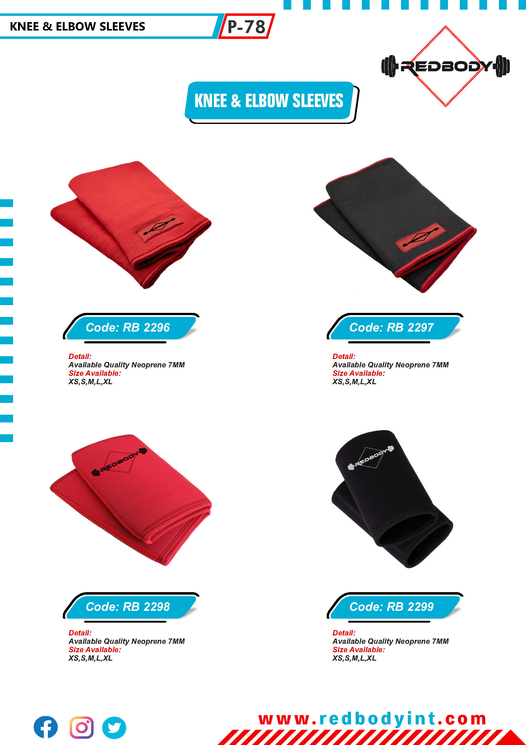 red-body-catalog_Page_078 Knee & Elbow Sleeves - Image 1