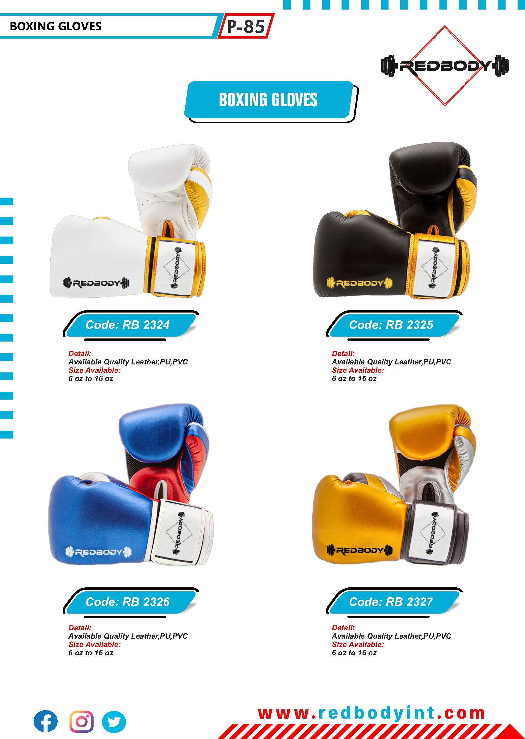 red-body-catalog_Page_085 Boxing Gloves - Image 1