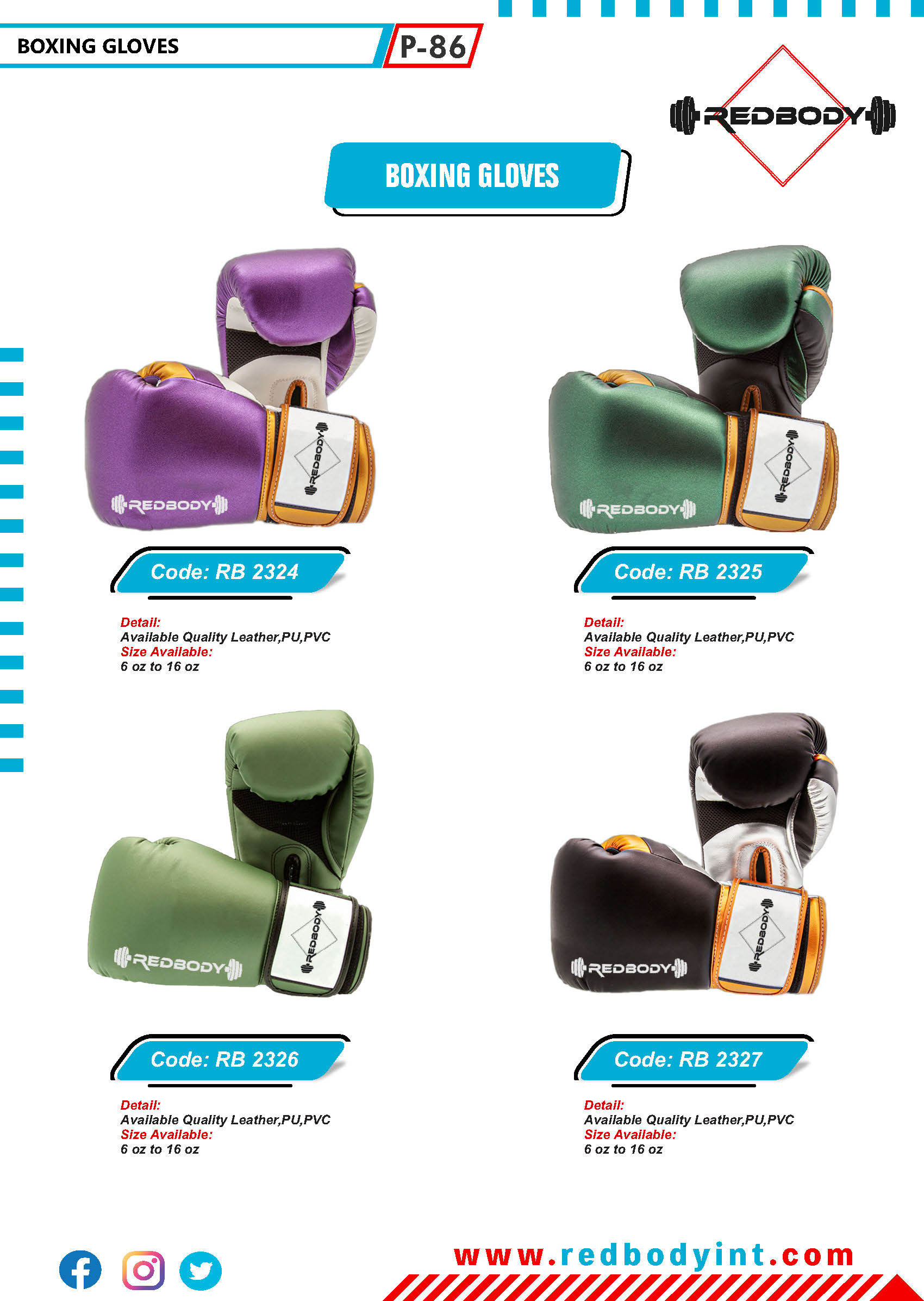 red-body-catalog_Page_086 Boxing Gloves - Image 1