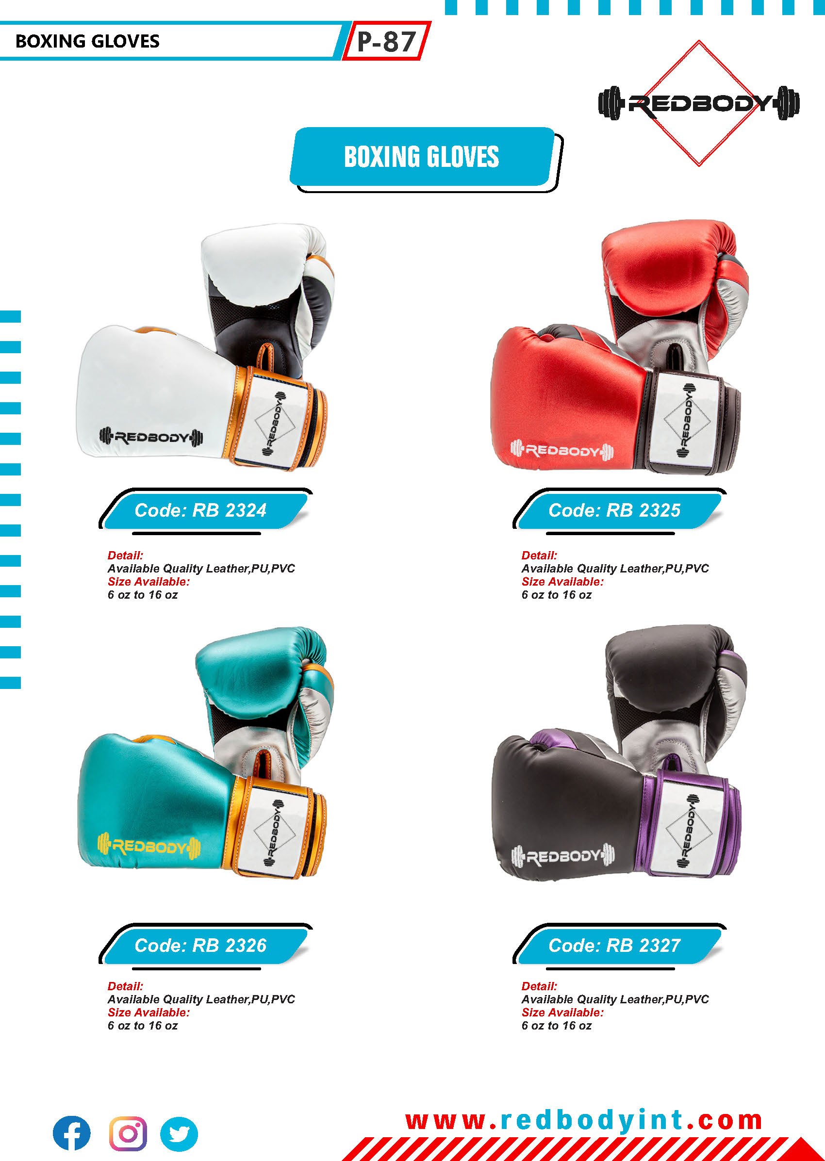red-body-catalog_Page_087 Boxing Gloves - Image 1