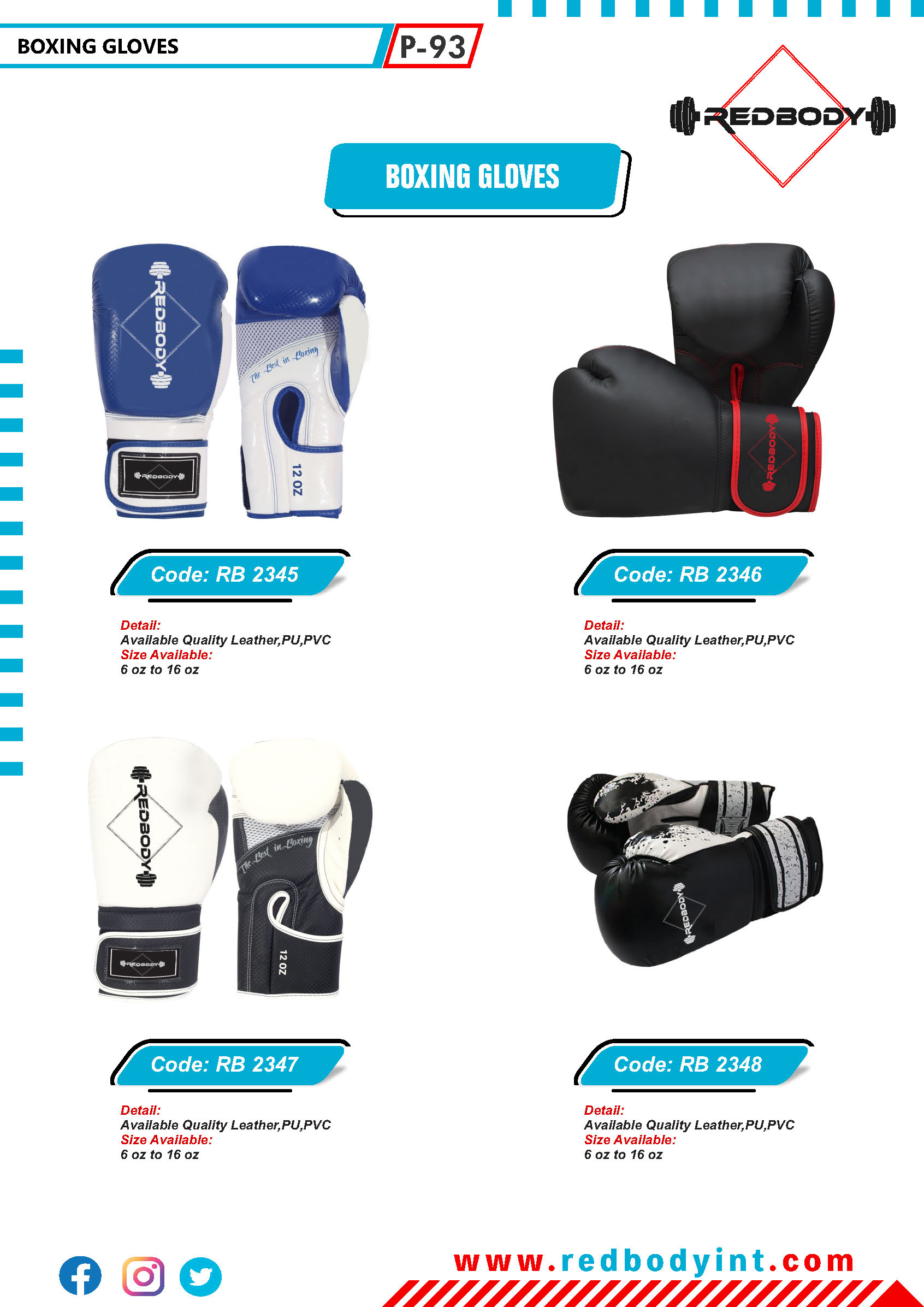 red-body-catalog_Page_093 Boxing Gloves - Image 1