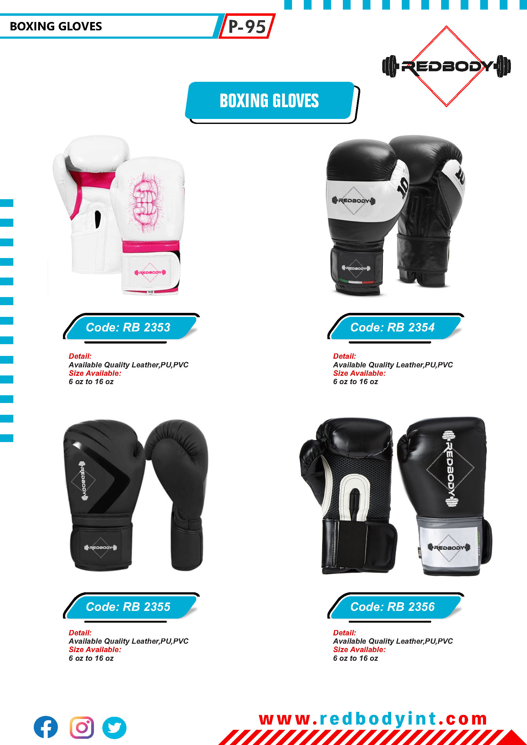 red-body-catalog_Page_095 Boxing Gloves - Image 1